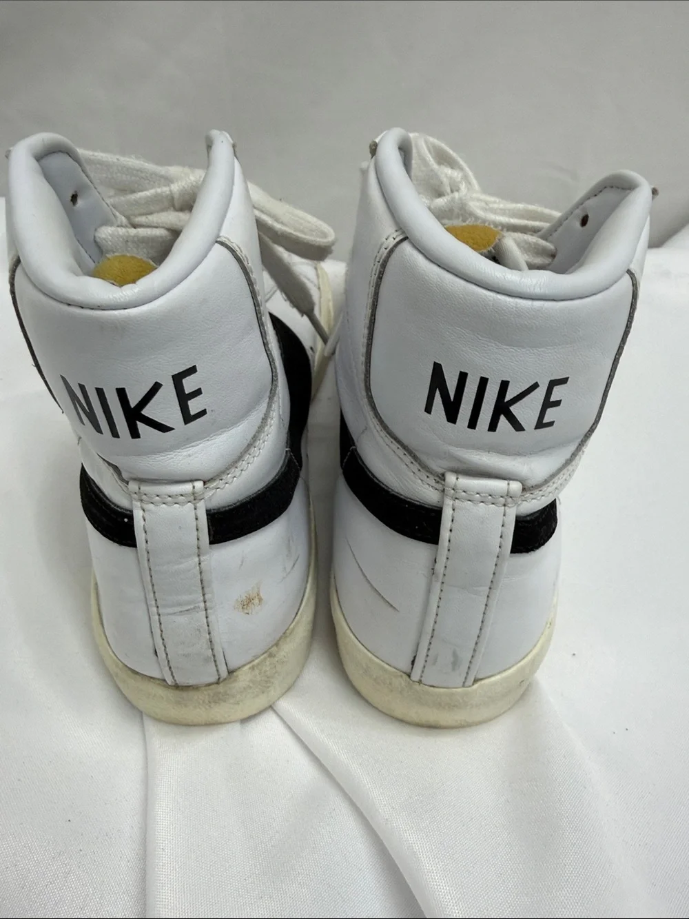 Nike White Black High-Top Athletic Sneakers